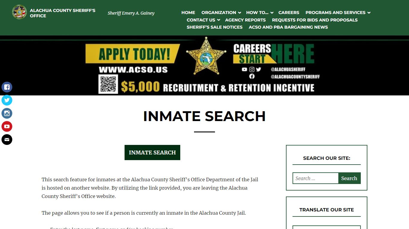 Inmate Search – ALACHUA COUNTY SHERIFF'S OFFICE