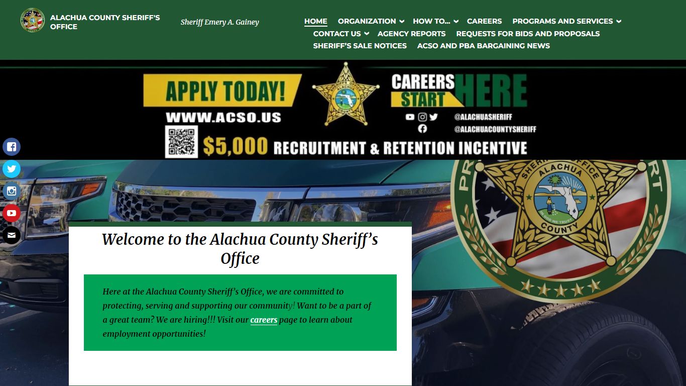 ALACHUA COUNTY SHERIFF'S OFFICE – Sheriff Emery A. Gainey